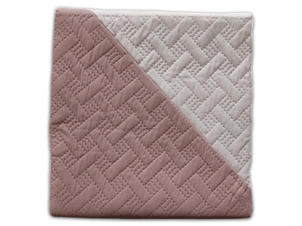 Κουβερλί Διπλό Microfiber Διπλής Όψης Σάπιο Μήλο-Σομόν Lines Γαρύφαλλο 220x240 | Γαρύφαλλο - Λευκά Είδη